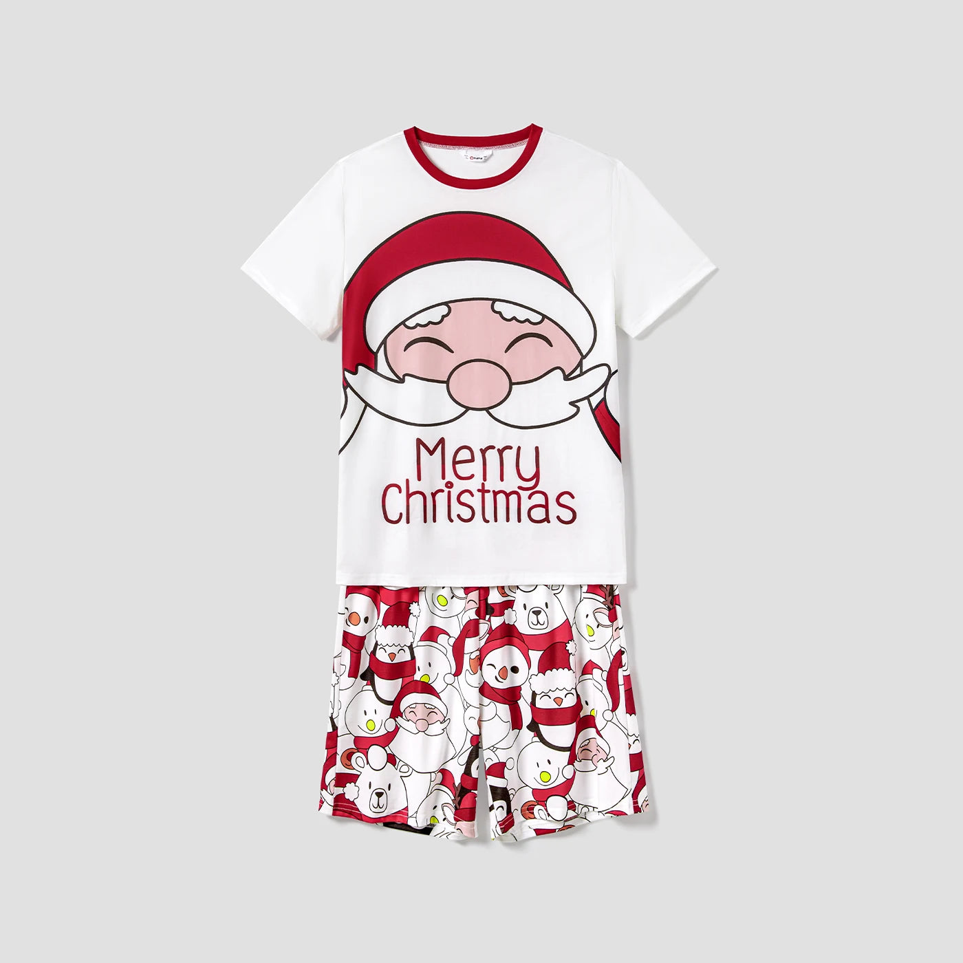 Merry Christmas Santa Print Pyjama Set