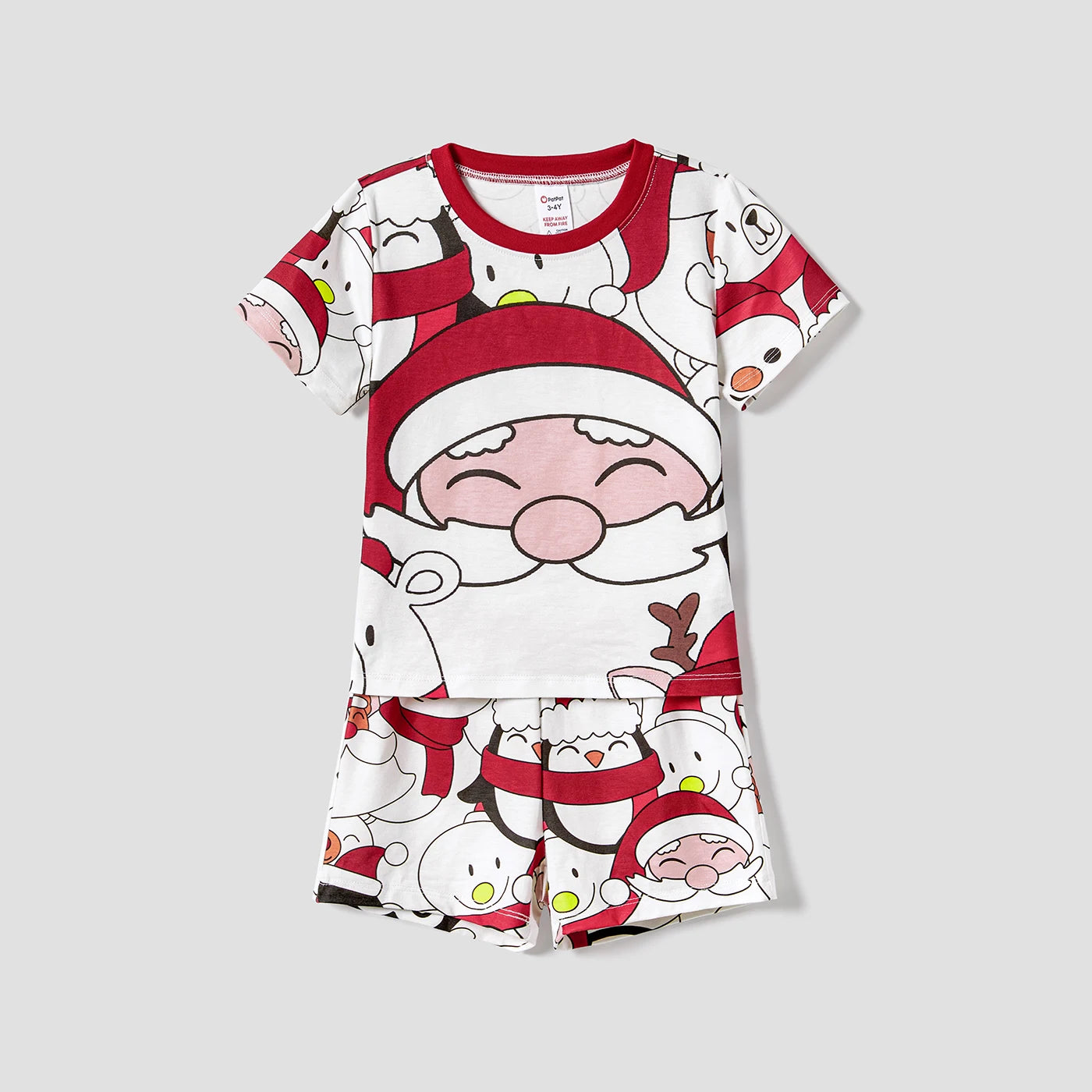 Merry Christmas Santa Print Pyjama Set