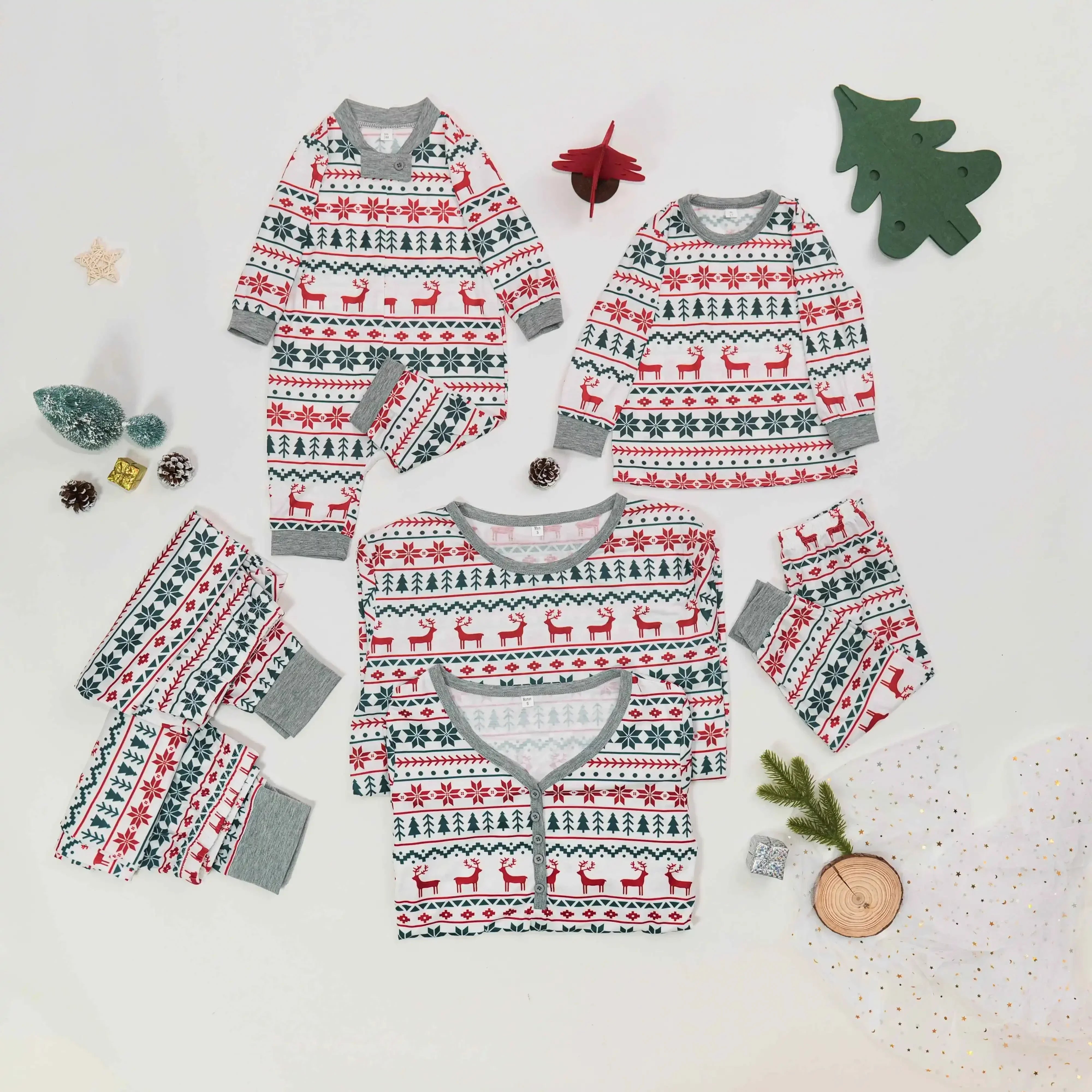 Festive Reindeer & Snowflake Pyjama Set